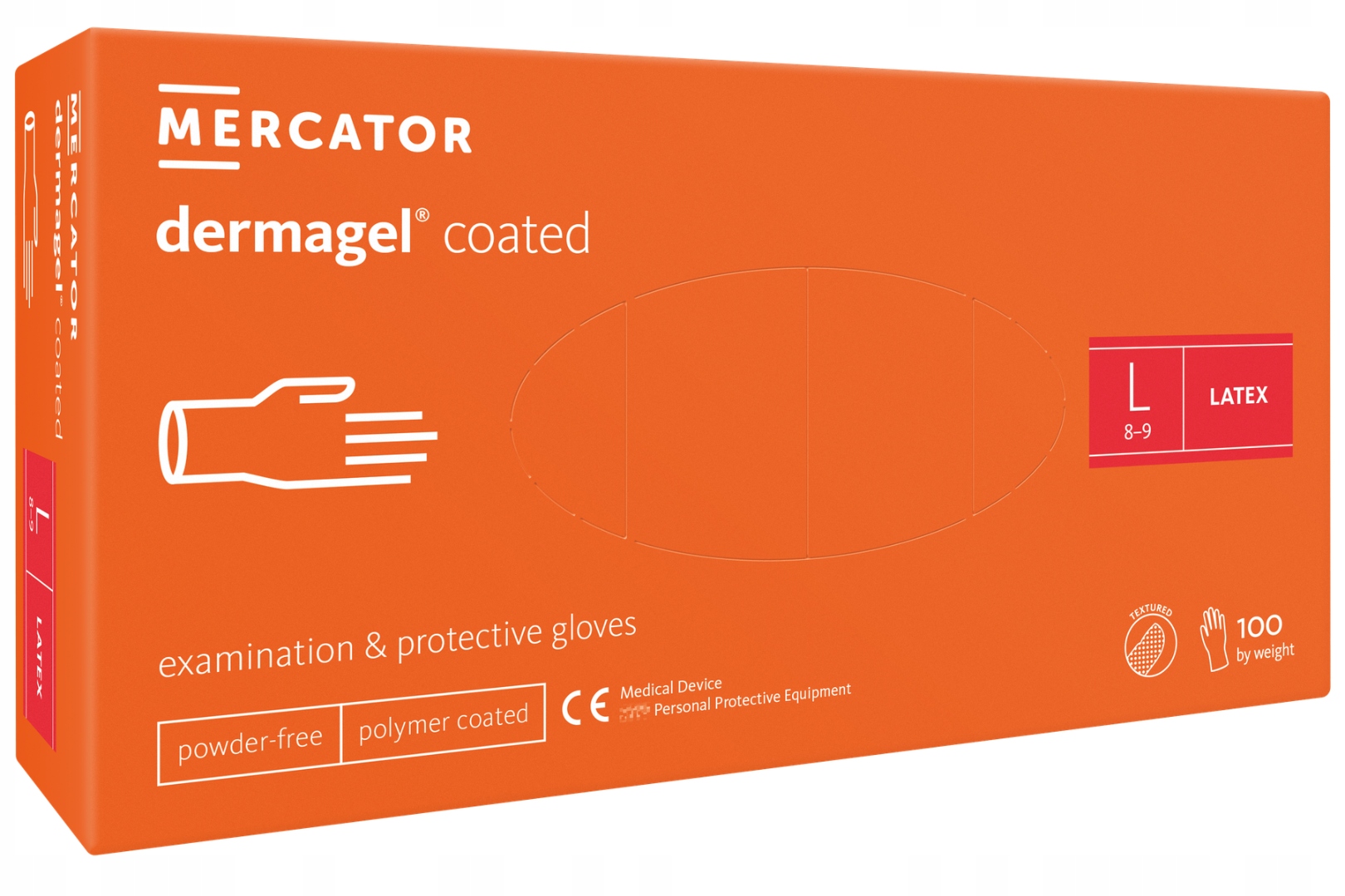 

Rękawice Lateksowe Bezpudrowe Mercator Dermagel L