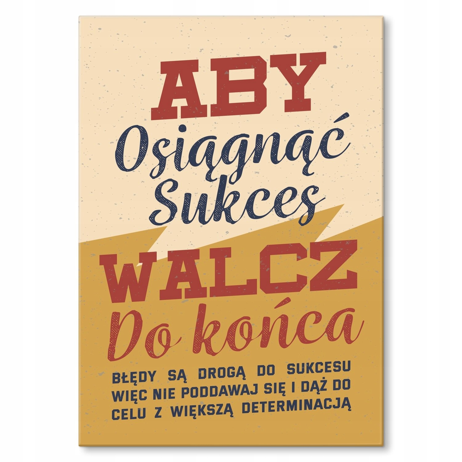 Kovový plakát Bojuj až do konce Dárek 42 x 59 cm