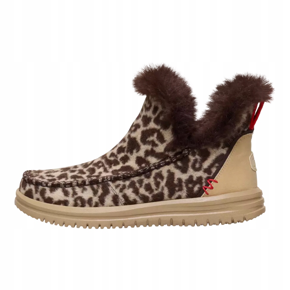 HeyDude Dámské teplé boty Kotníkové Boty Camden Brushed Leopard Cozy 38