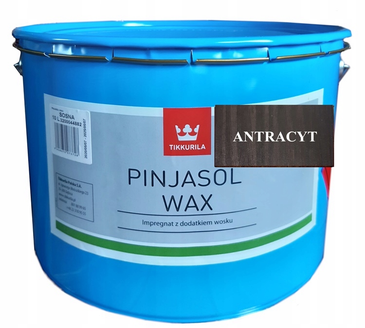 

Impregnat z woskiem 10L;"ANTRACYT" (czar