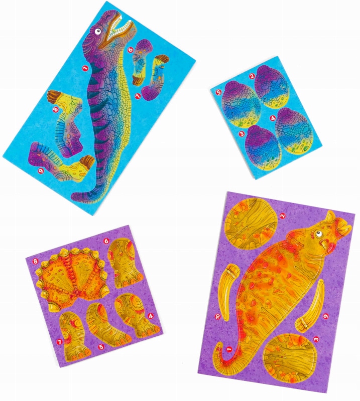 MUDUKO EKOPUZZLE PRZESTRZENNE DINOZAURY 5 MODELI Marka Muduko