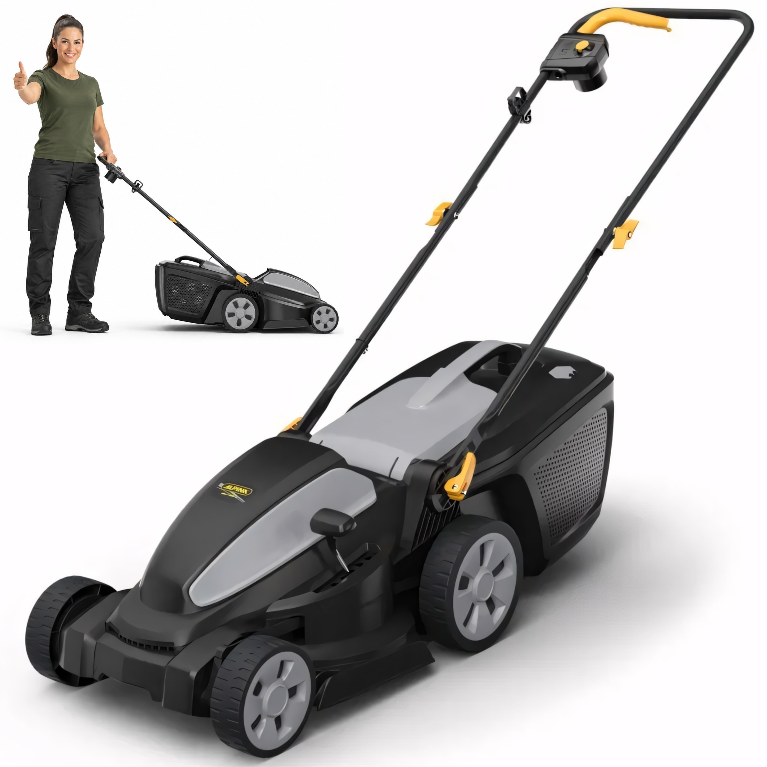 Elektrická kosačka Alpina AL1 34 E 34 cm s reguláciou výšky, ľahká