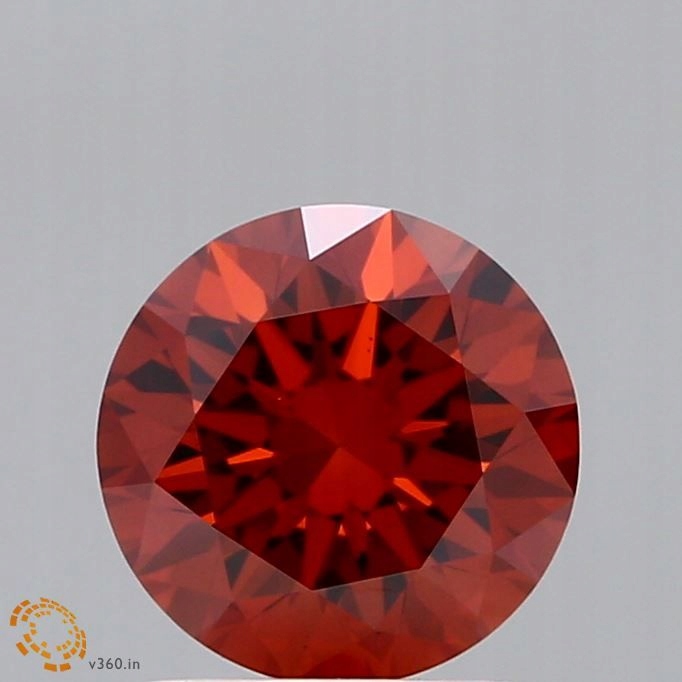 Diament laboratoryjny kolorowy 1.55ct ROUND Fancy Orange VS1 (IGI)