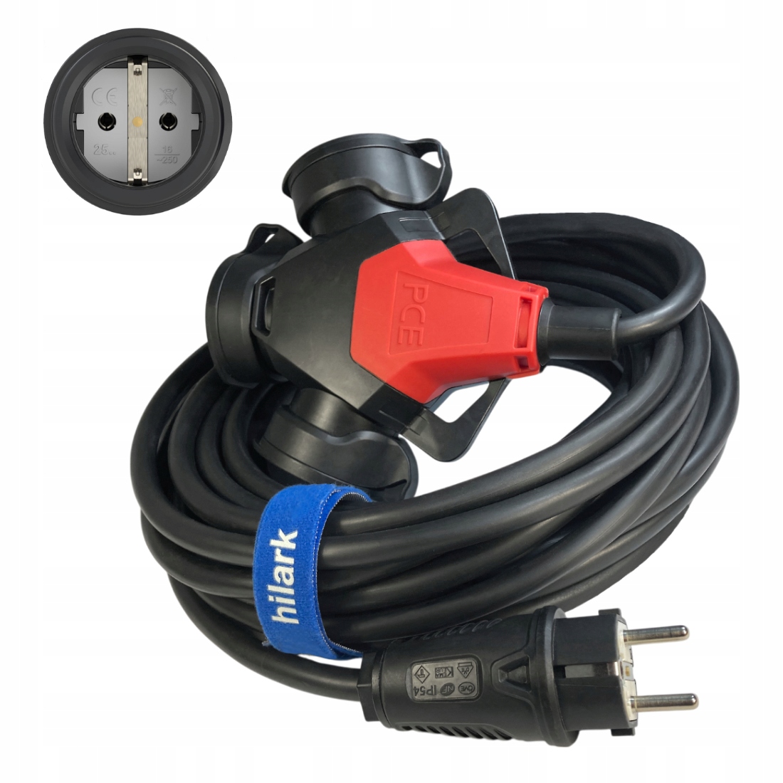 Schuko Predlžovací Kábel priemyselný Nshtöu-j 3x2,5 mm² IP54, 10 m