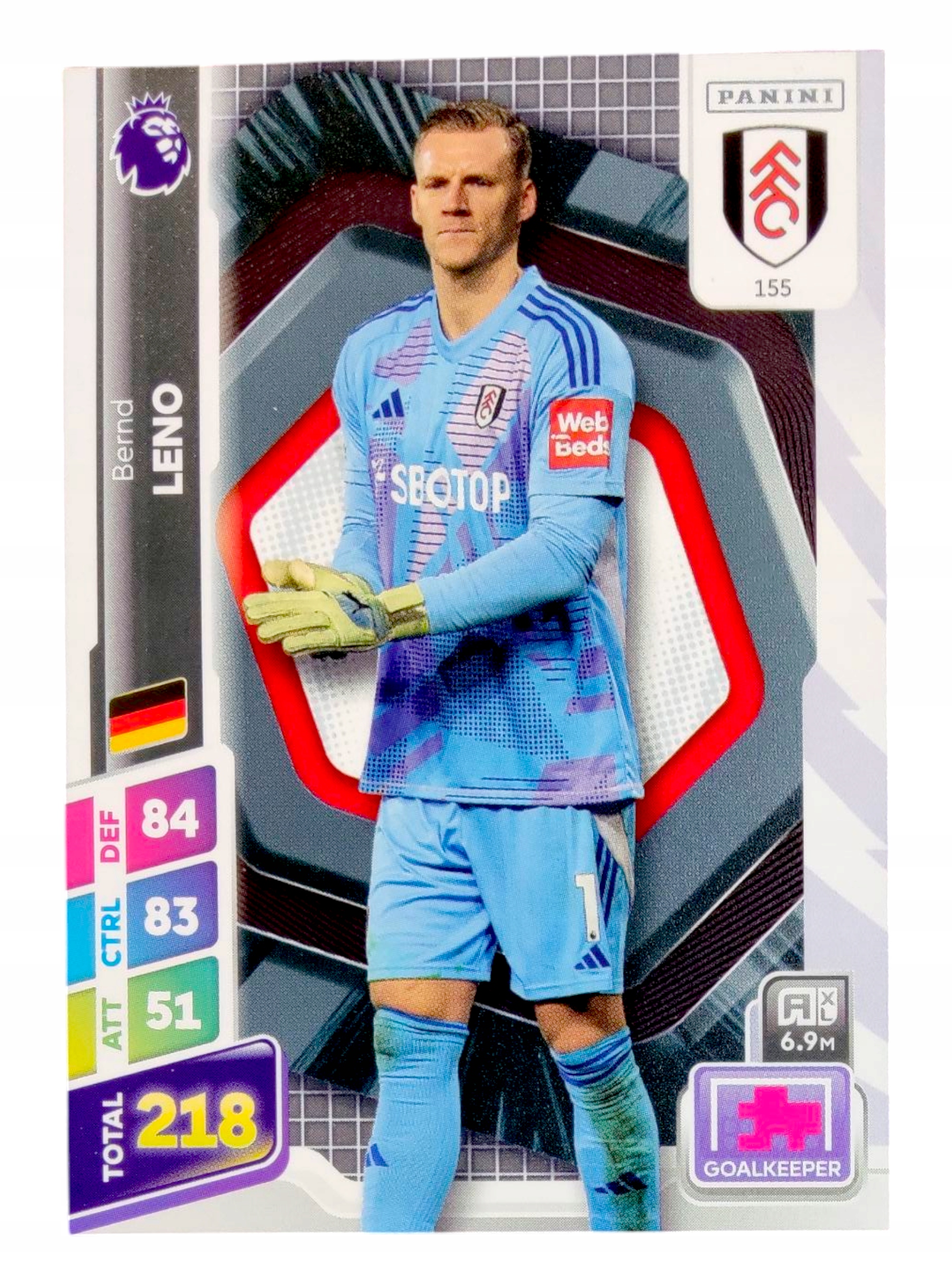 Panini Premier League Plus 2025 Base Card 155 Bernd Leno Fulham