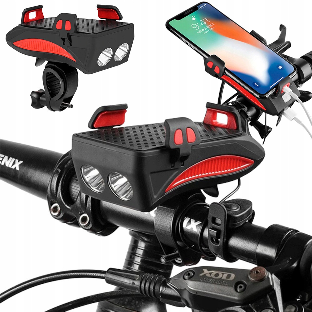 

Lampka Lampa Rowerowa Uchwyt Na Telefon Klakson