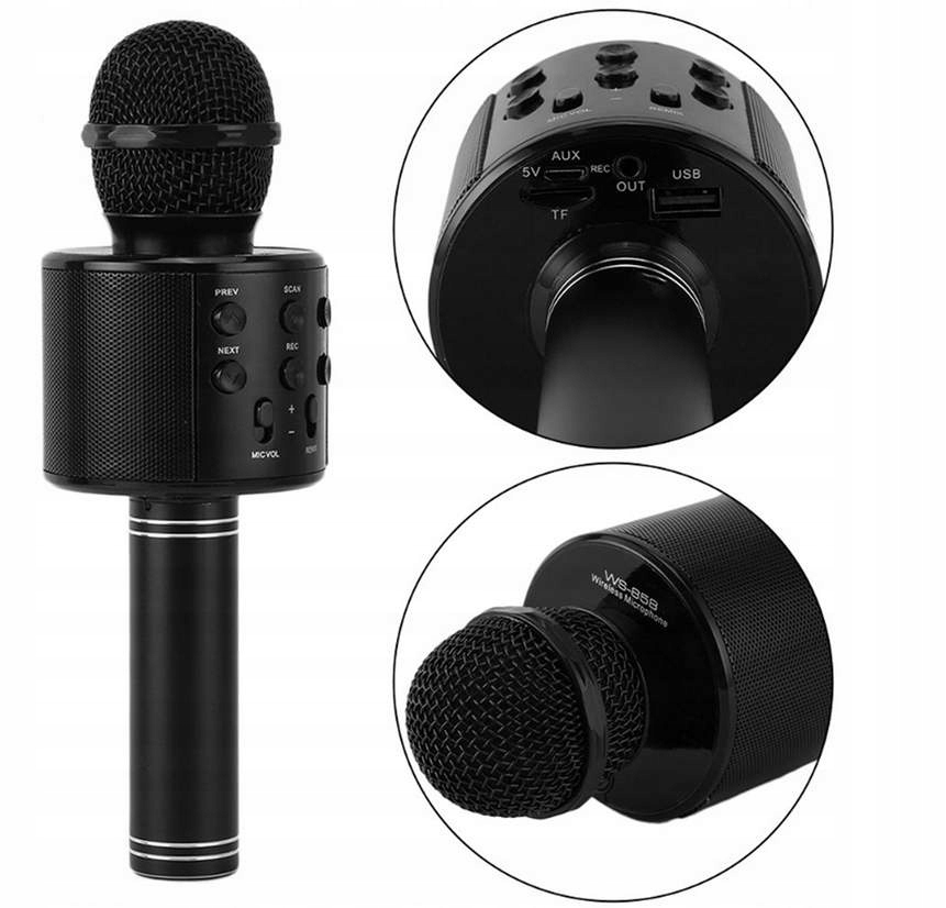 

Mikrofon bezprzewodowy karaoke bluetooth głośnik