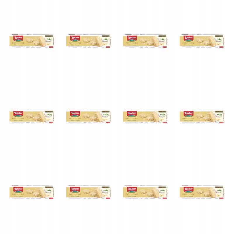 Loacker Gran Pasticceria kokosové oplatky bílá šek. 100 g X12
