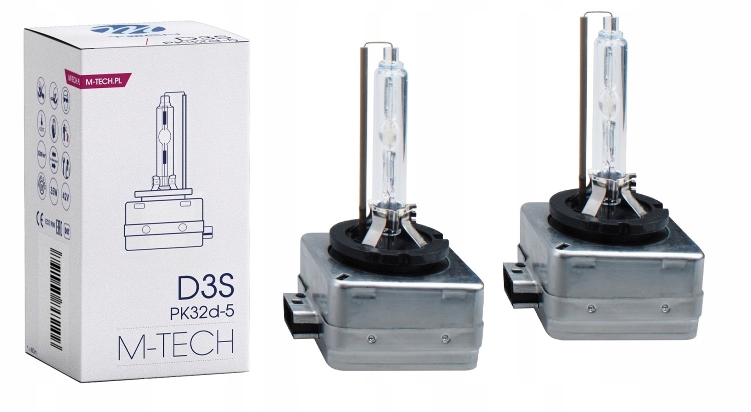 

Xenon D3S 5000K Palnik Ksenon Żarówka M-tech 2 Szt