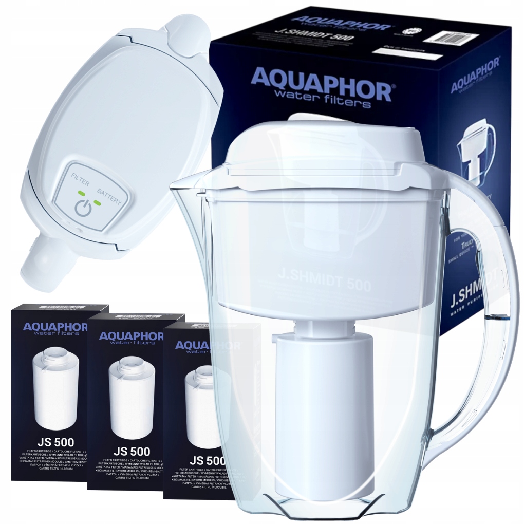 Dzbanek filtrujący do wody z membraną Aquaphor J.Shmidt 3 szt. wkładów