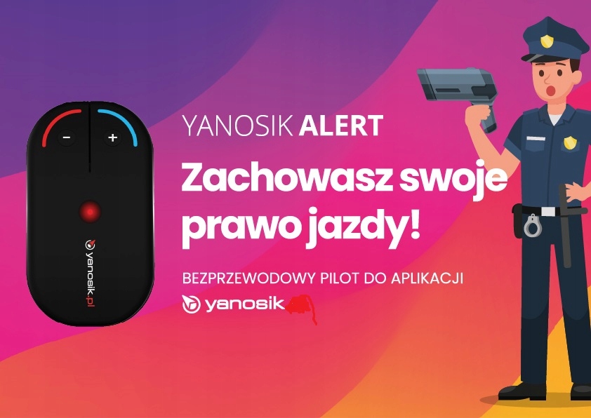 Ostrzegający pilot do aplikacji Yanosik - Alert EAN (GTIN) 5908227379259