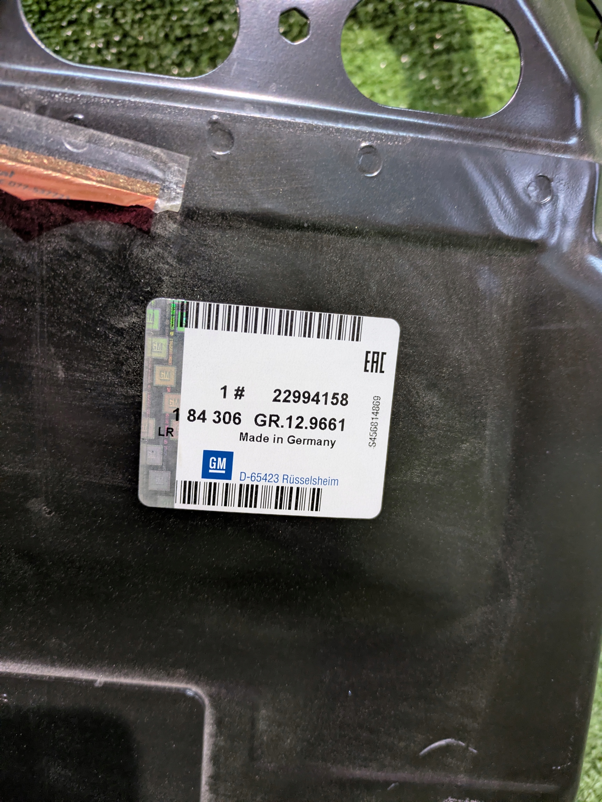 rear panel rear part OPEL INSIGNIA A HB NR.92