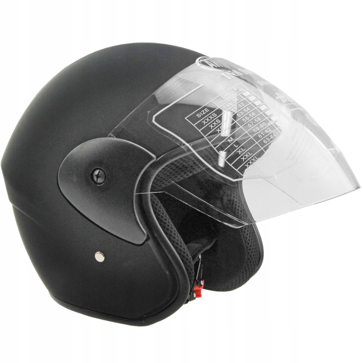 

Kask Otwarty Jet Szybka Skuter Chopper Black XL