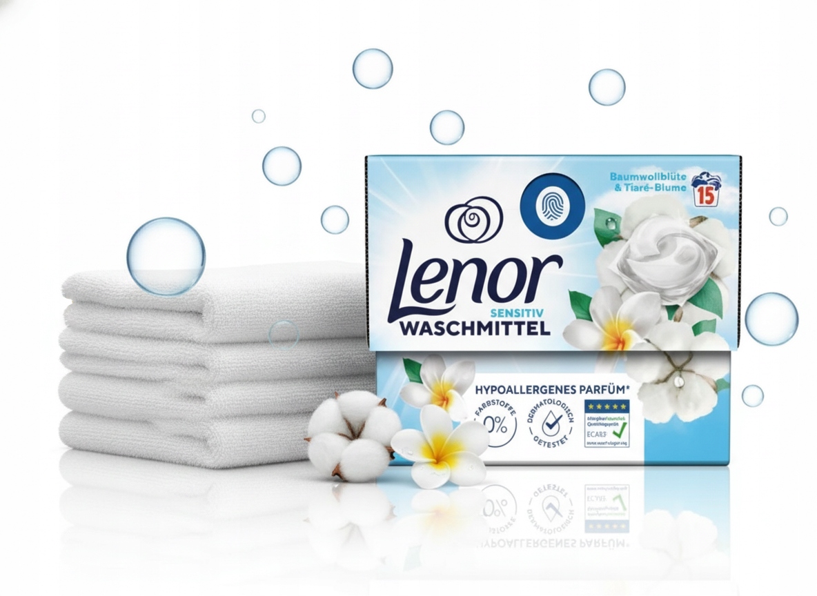 Levně Prací kapsle Lenor sensitiv 15 ks 363 g.