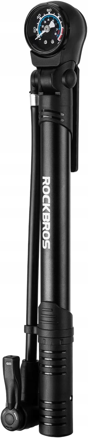 Rockbros Pompka Rowerowa z Manometr Przenośna, Mini Pompa Presta i Schrader