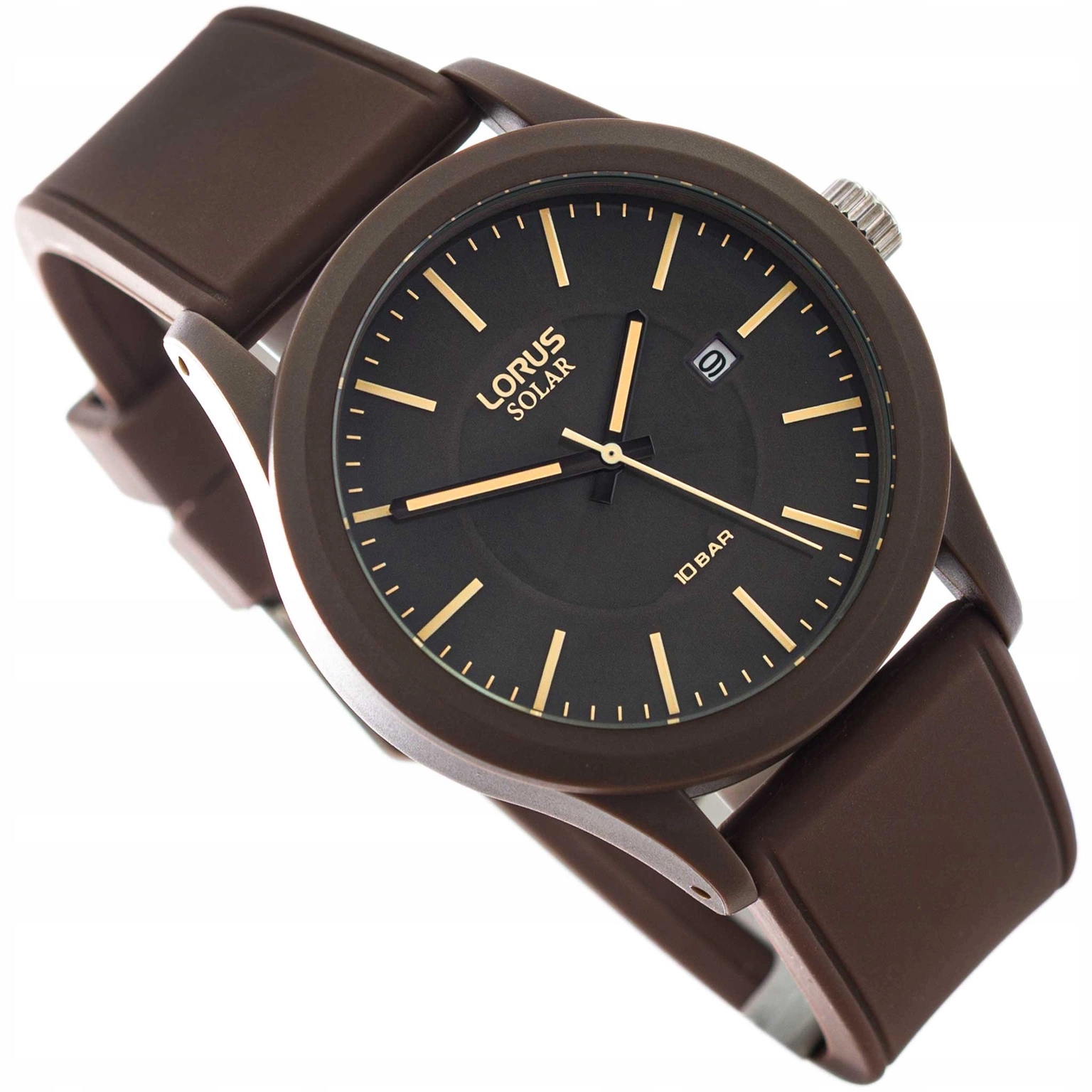 Pánské Hodinky Lorus RX307AX9 Hnědé Na Řemínku Datumovka 100 M Elegantní