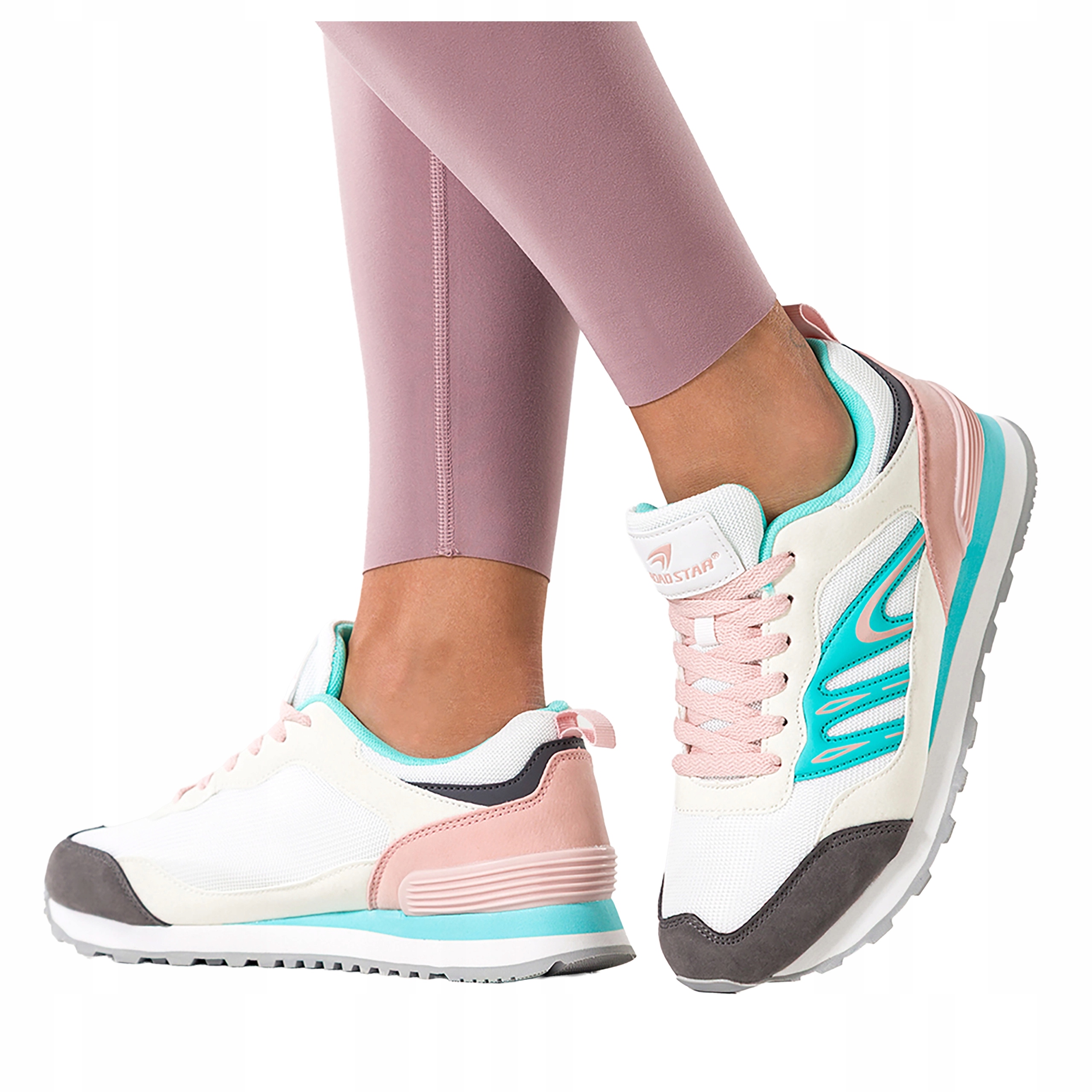 Bílé Tenisky Dámské Drážkovaná podrážka Šněrovací Pohodlné Sportovní vel. 39