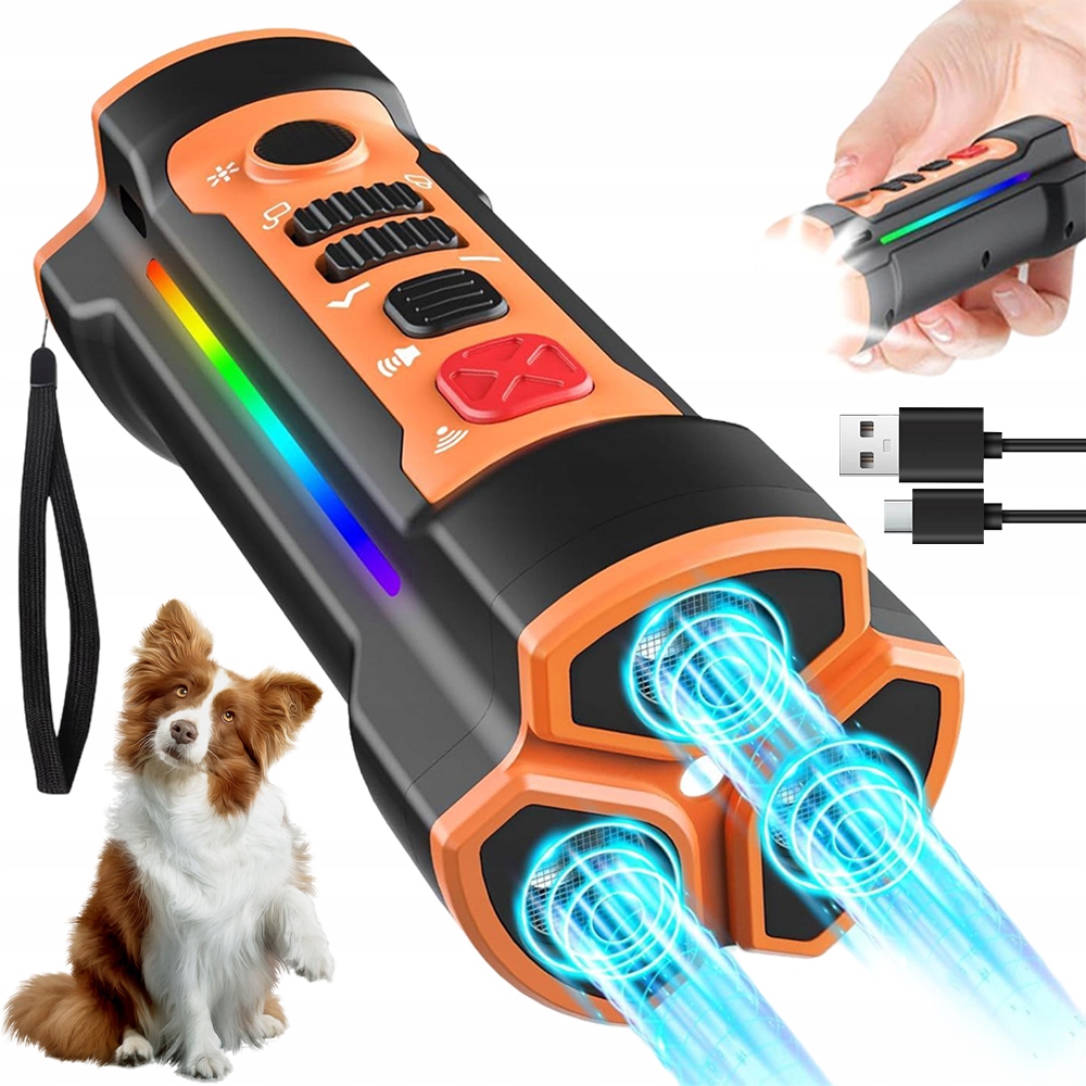 Levně Ultrazvukový Odpuzovač Psů Proti Štěkání, 3 Režimy, Snadné Nošení