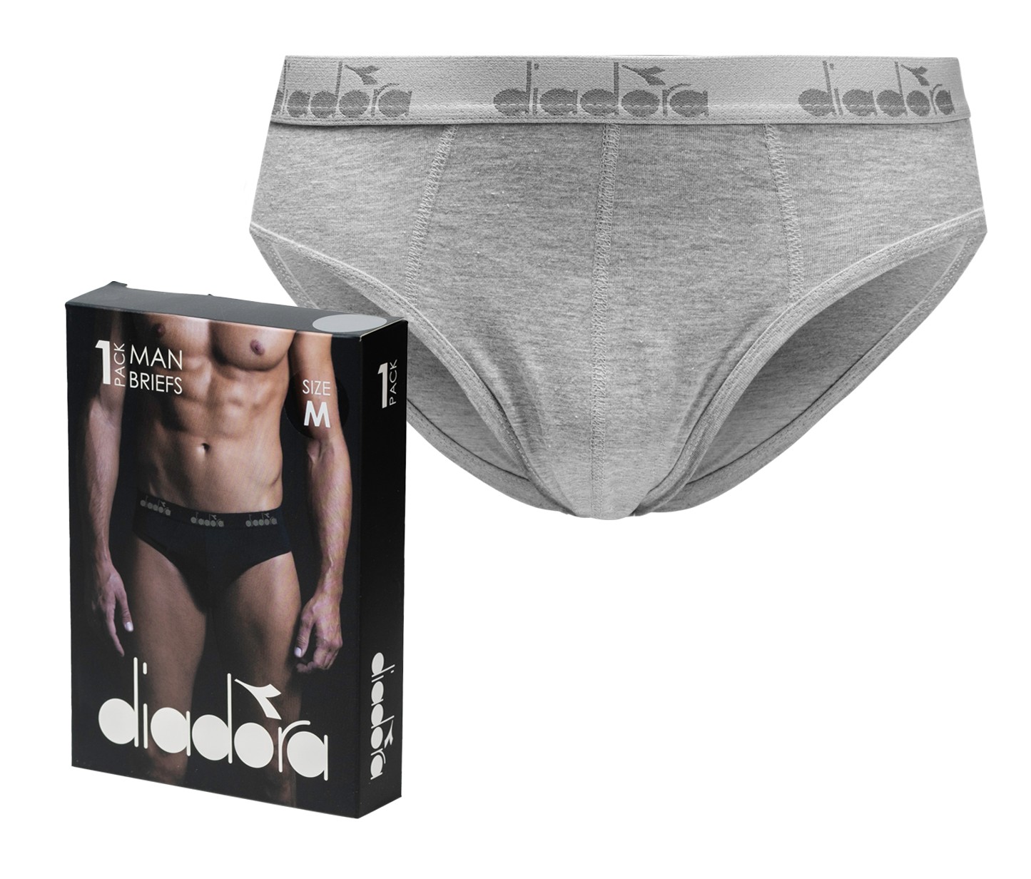 

Slipy męskie majtki Diadora bawełna r. XL szare