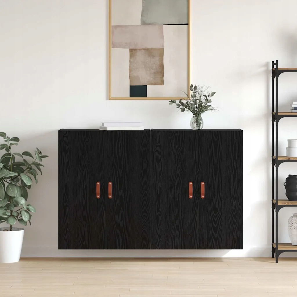vidaXL Nástěnná skříň Nástěnný 2 pcs Černý dub 69,5 x 34 x 90 cm