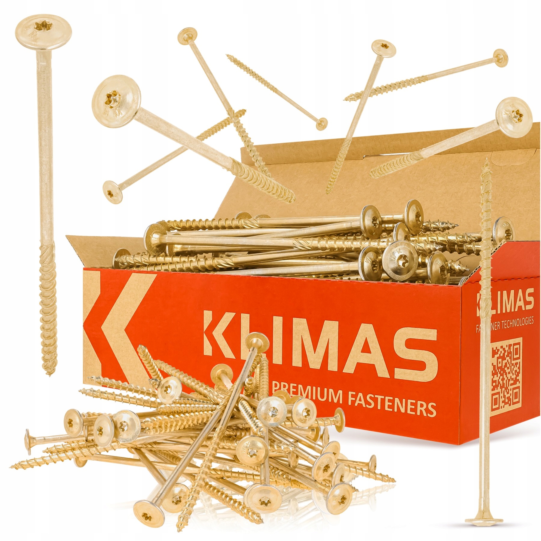 Tesařské vruty 8x360 TX40 s podložkovou hlavou do dřeva 50 Ks