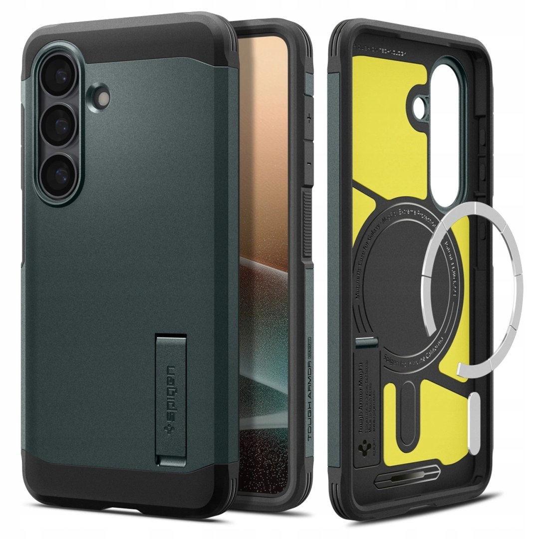 Etui Spigen Tough Armor Mag MagSafe na Samsung Galaxy S26+ zielone