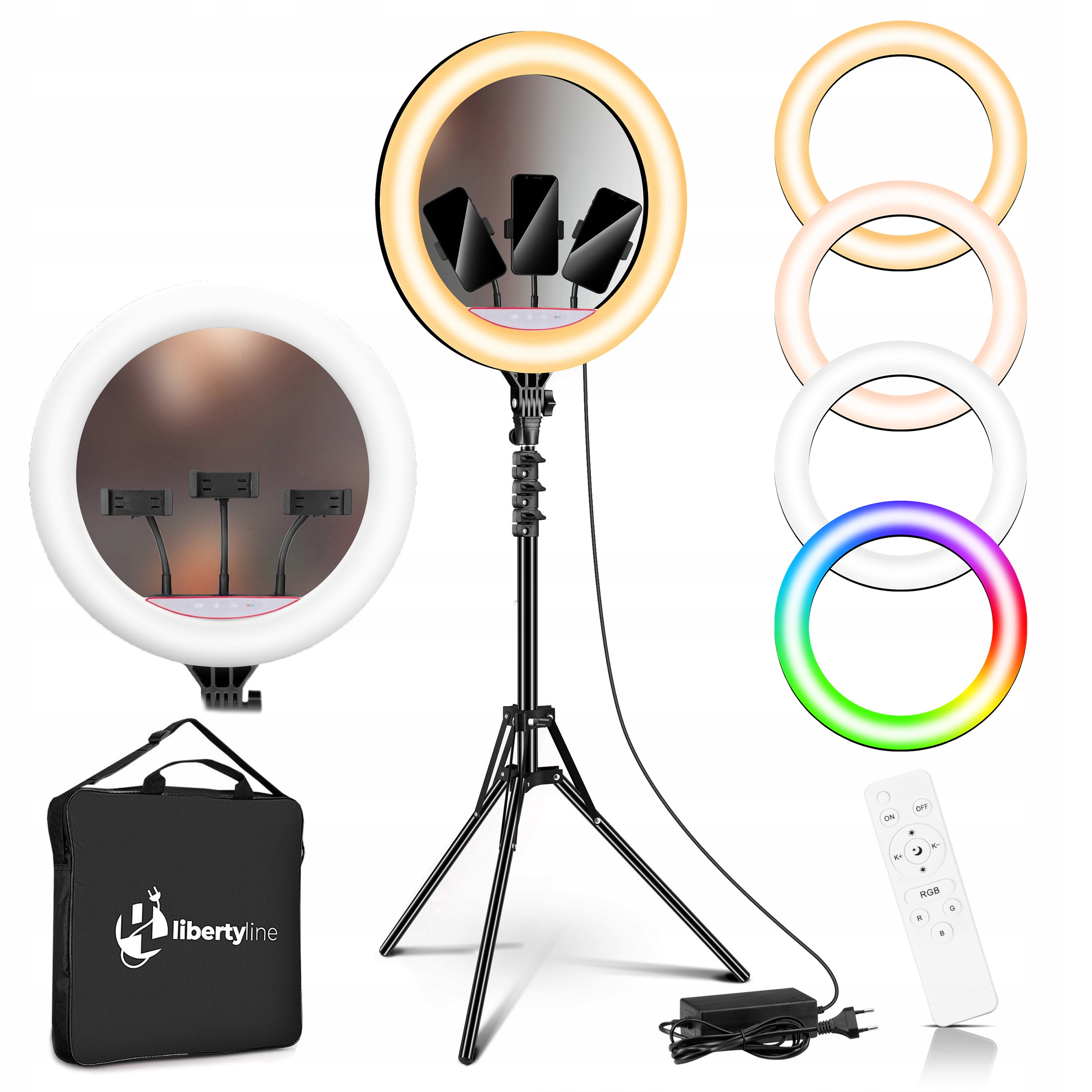 kruhová lampa Led Ring Rgb Se Stativem Pro Selfie Fotografie Na Telefonu