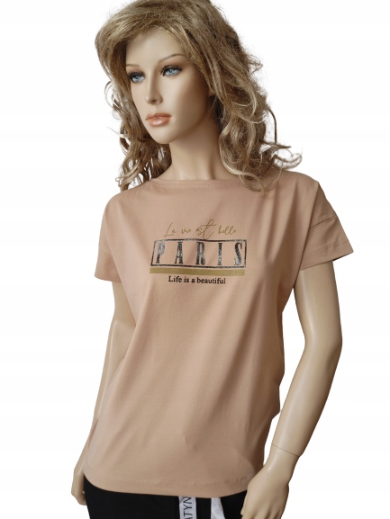 

Luźna Bluzka t-shirt koszulka miła bawełna Latynka