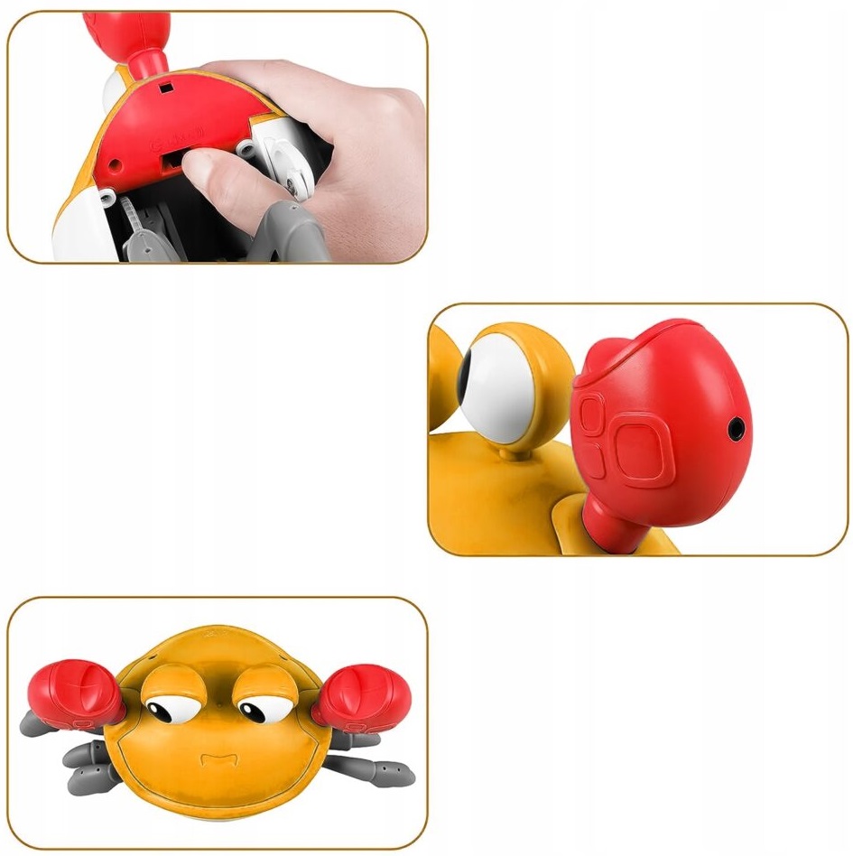 MEGA UCIEKAJĄCY PEŁZAJĄCY KRAB CHODZĄCY ZABAWKA INTERAKTYWNA DLA DZIECKA XL Kod producenta MUZYKA CZUJNIK RUCHU DZIECIĘCA DLA MAŁYCH