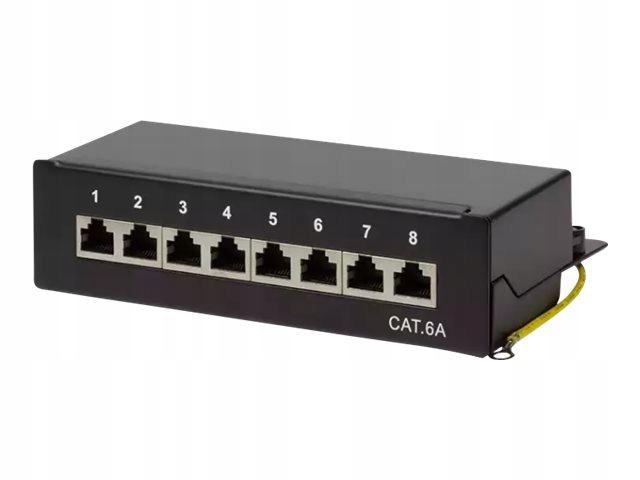 Logilink NP0018B Logilink- Patchpanel kat. 6A Stp, 8-portowy, czarny