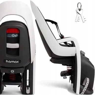 Hamax Fotelik rowerowy Caress (bagażnik) regulacja opacia &k 22kg White &b