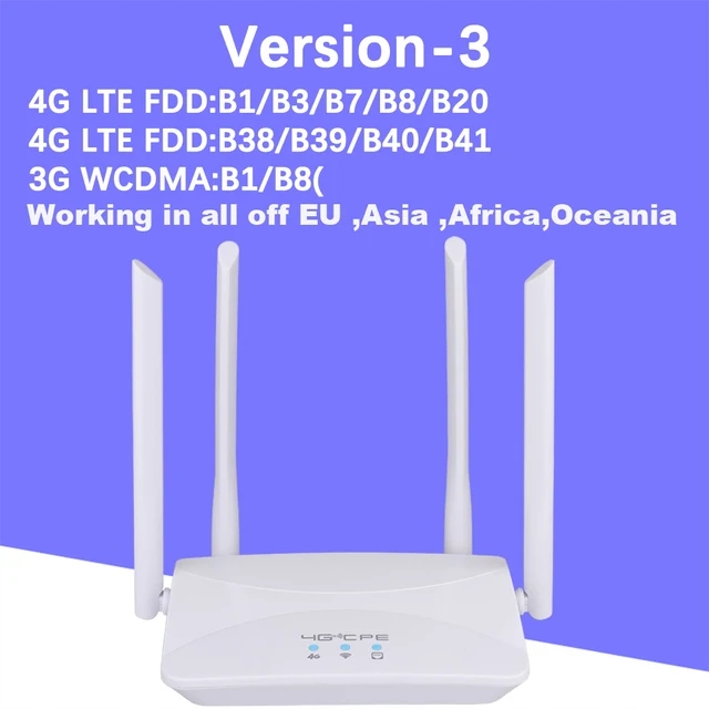 Modem Router bezprzewodowy KuWFi 4G Router Wi-Fi 150Mbps LTE z gniazdem kar