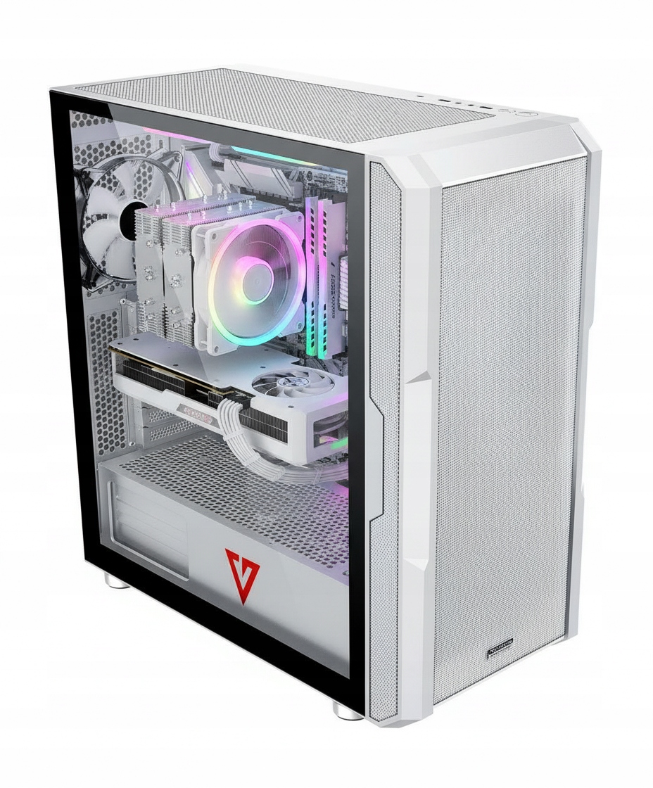 Skříň MIDI Tower Atx Sklo Sklep Full Mesh Usb-c 3.0 Bílá