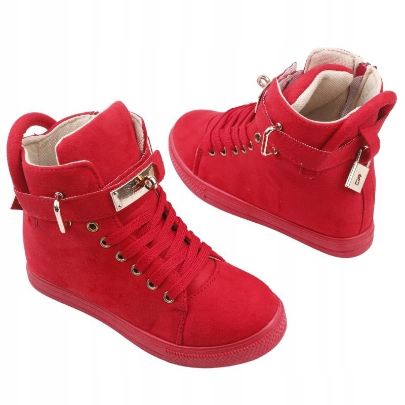 CZERWONE BOTKI DZIEWCZĘCE SNEAKERSY UKRYTE KOTURNY Kod producenta R72BC-8s31