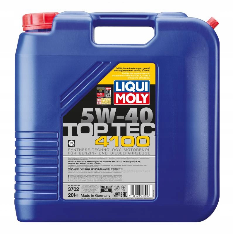 OLEJ LIQUI MOLY 5W40 20L TOP TEC 4100 /