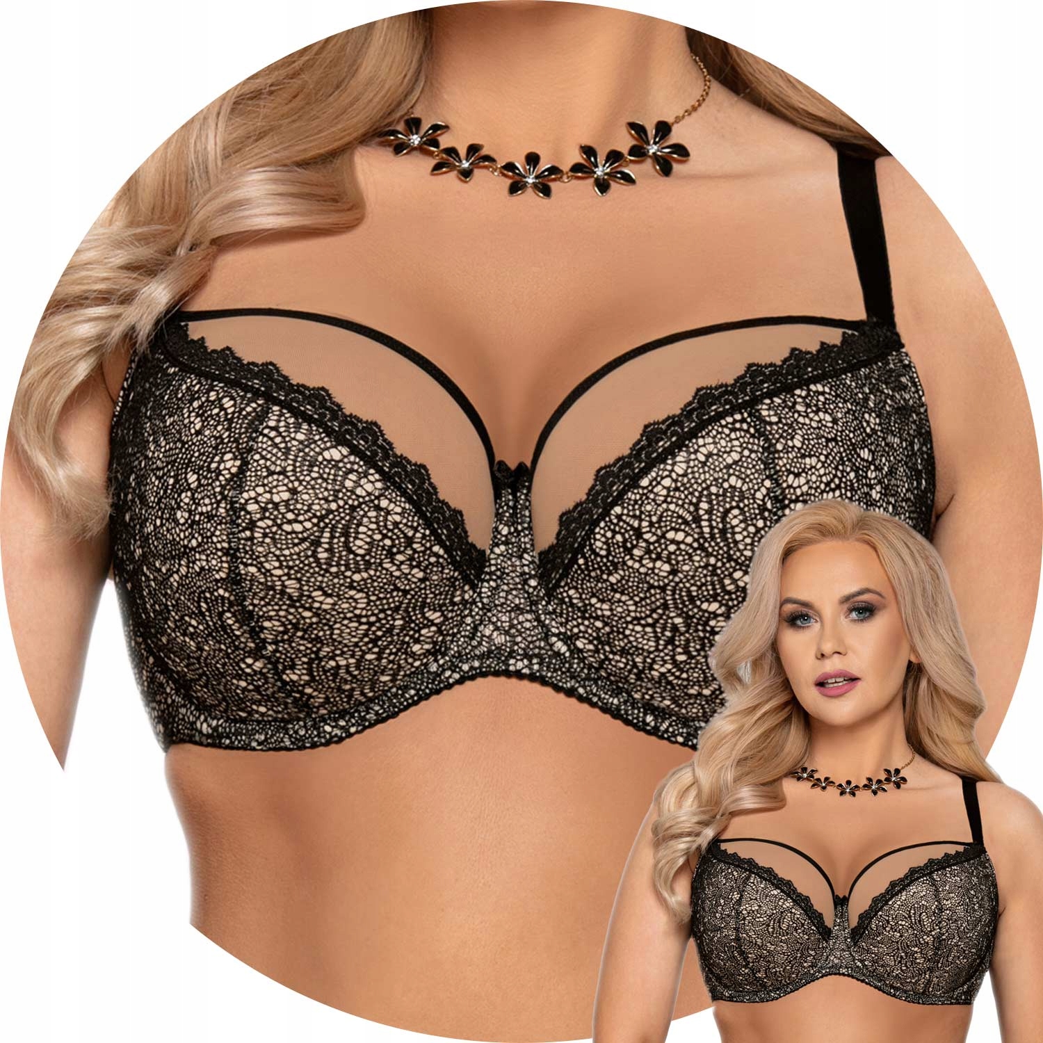 Podprsenka Semi Soft Vena VB-323 béžová-černá 90C