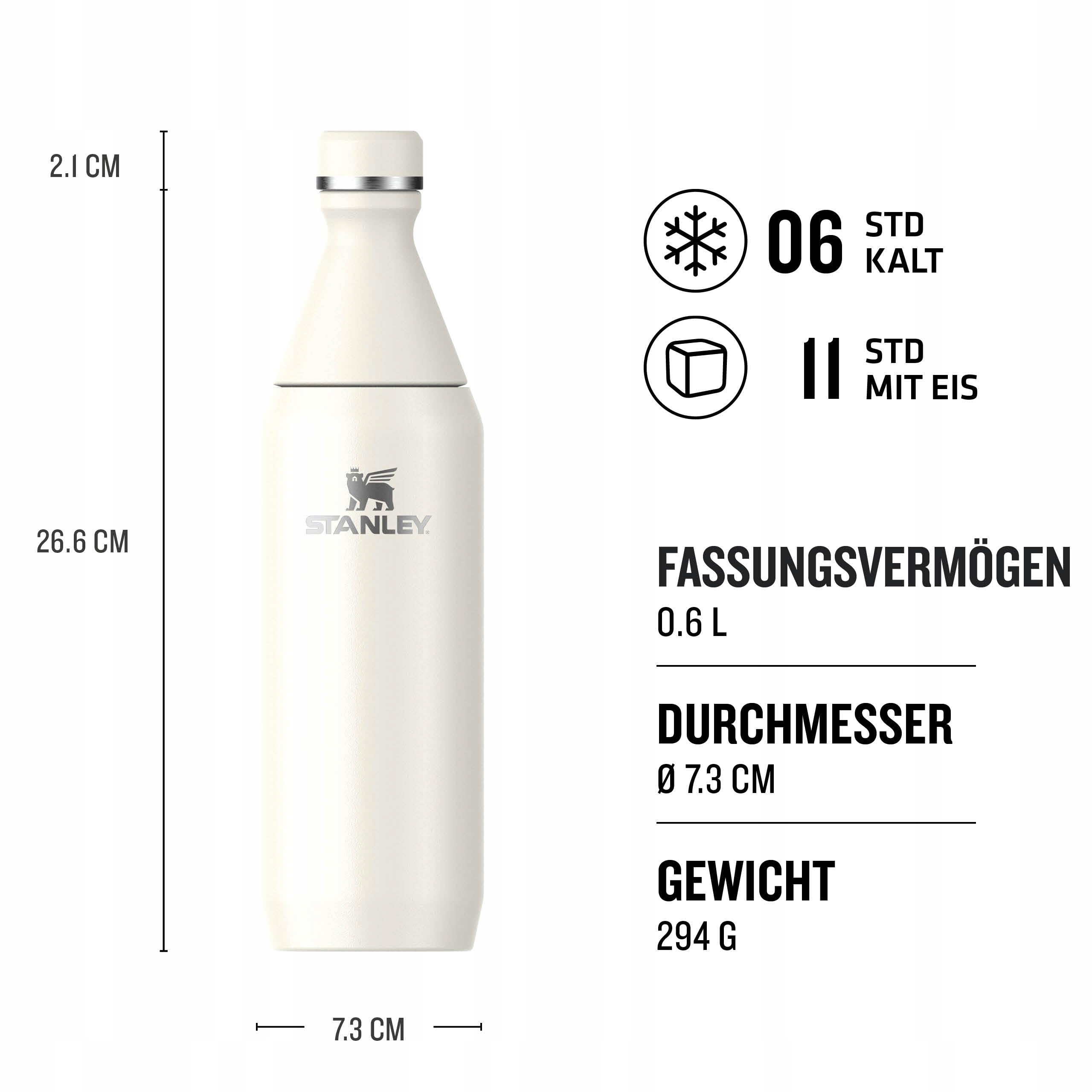 STANLEY Butelka Termiczna Stalowa 0,6L Utrzymuje Chłód 11h BPA Free — miniatura 3