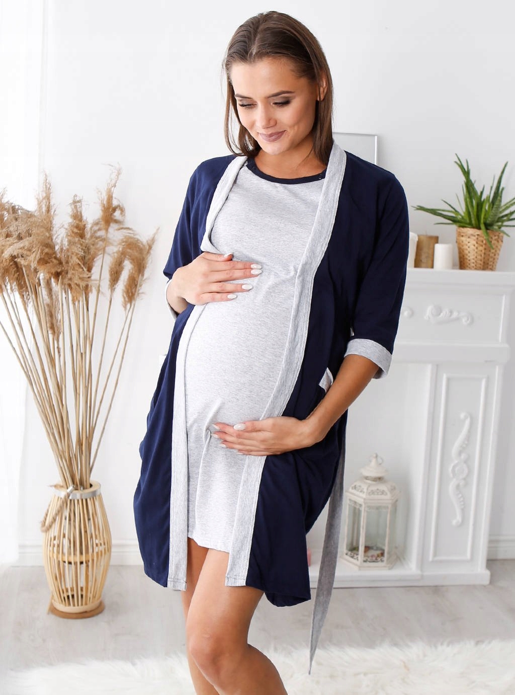 SZLAFROK CIĄŻOWY BAWEŁNIANY PODOMKA SZPITALA XXXL Marka Formommy