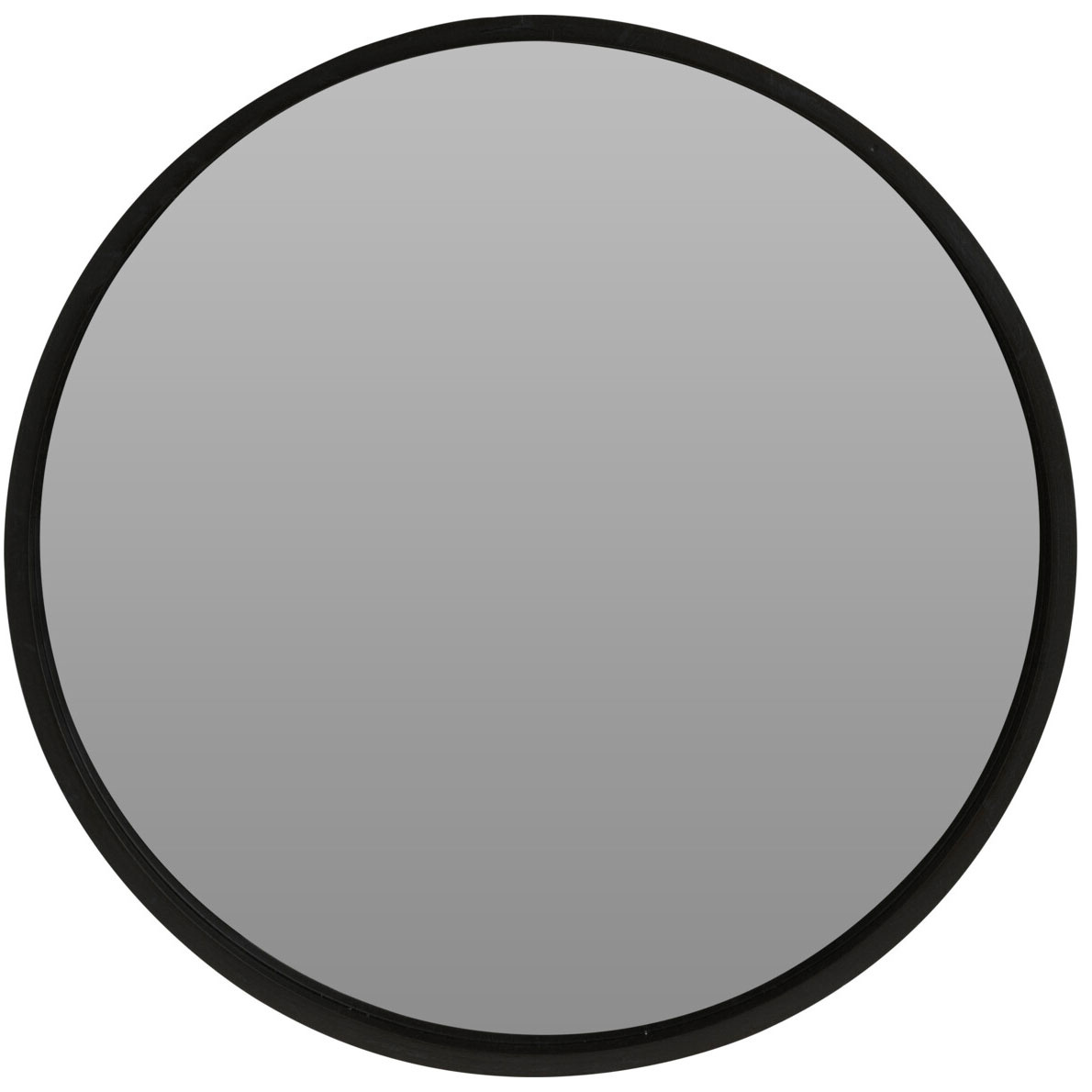 Černé kulaté zrcadlo Minimal, 50 cm