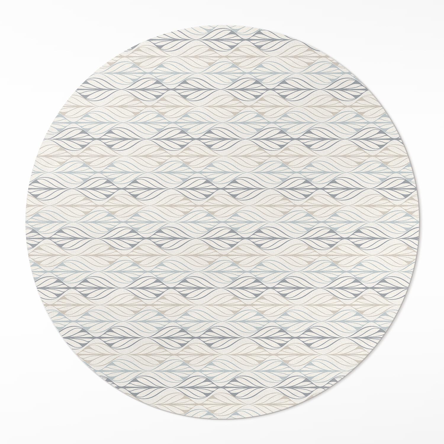 Kulatý Koberec Vinyl Domů Pravidelné listy orientální vzor boho ⌀ 150 cm