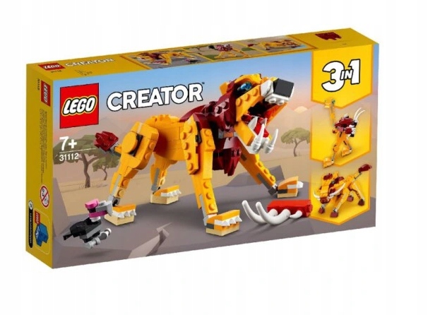Lego 31112 Creator 3v1 – Divoký Lev, Pštros, Prase Savanové