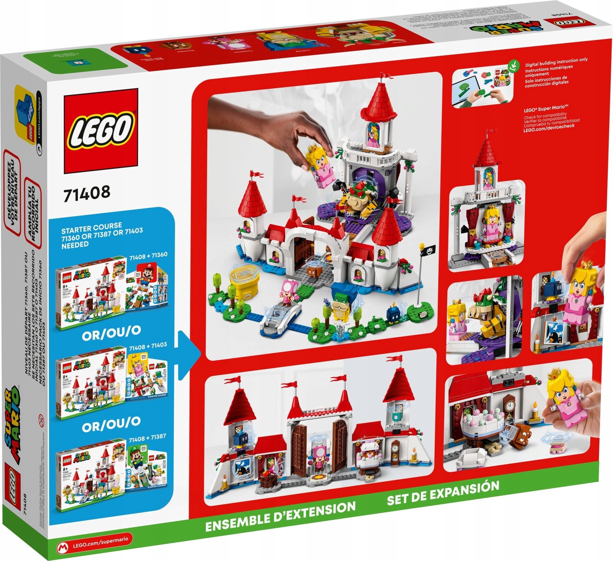 LEGO SUPER MARIO Zamek Peach 71408 Nazwa zestawu LEGO SUPER MARIO 71408 Zamek Peach