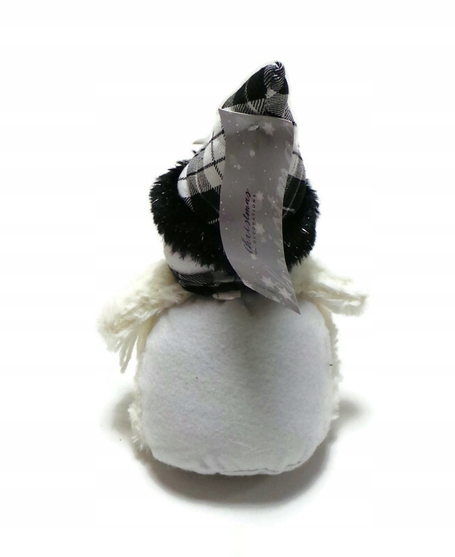 FIGURKA BAŁWAN PLUSZOWY DEKORACJA ŚWIATECZNA 31 CM Motyw bałwan