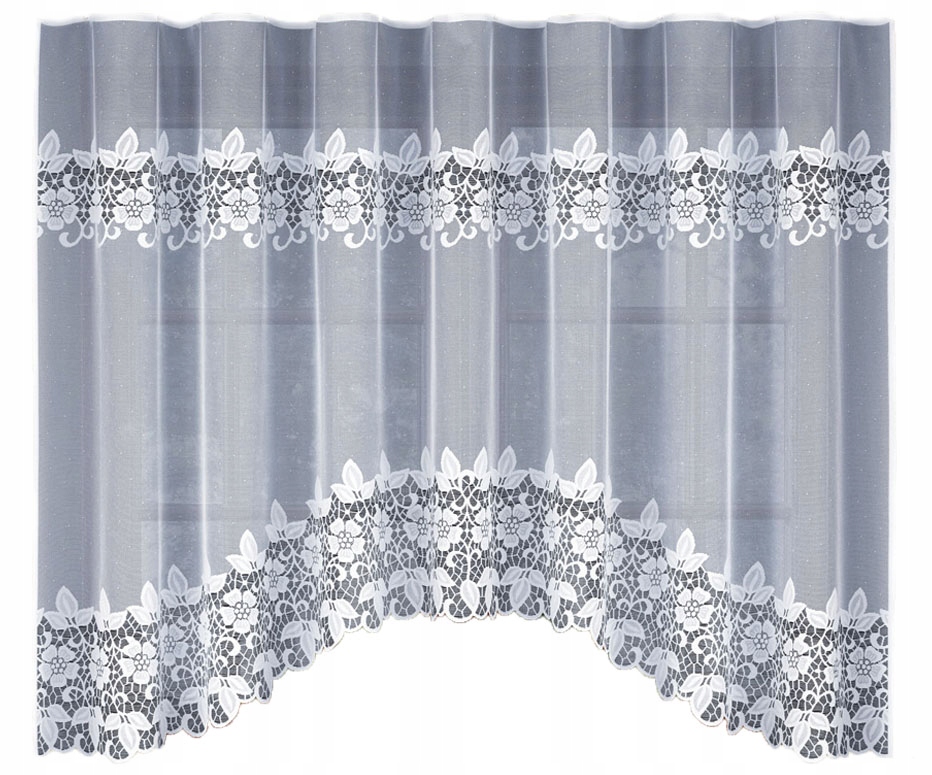 

Biała żakardowa firanka z taśmą 200700 150 x 300cm