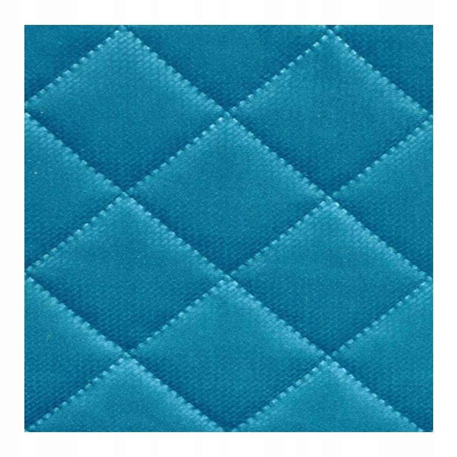 Tkanina Velvet Pikowany Tłoczony Romby 0,5m Ciemny Turkus Mosaic Blue