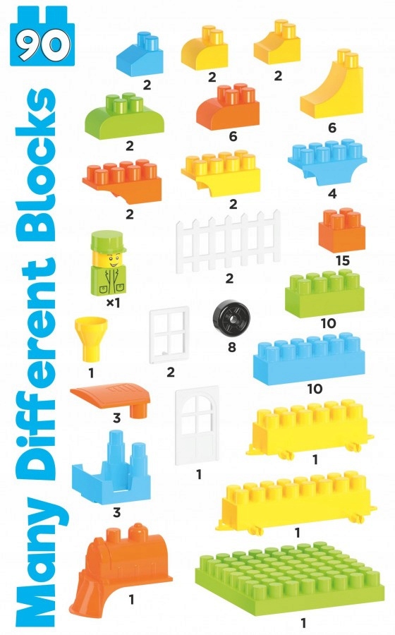 Klocki Mały Konstruktor 90 elementów Blocks EAN (GTIN) 4823037606573