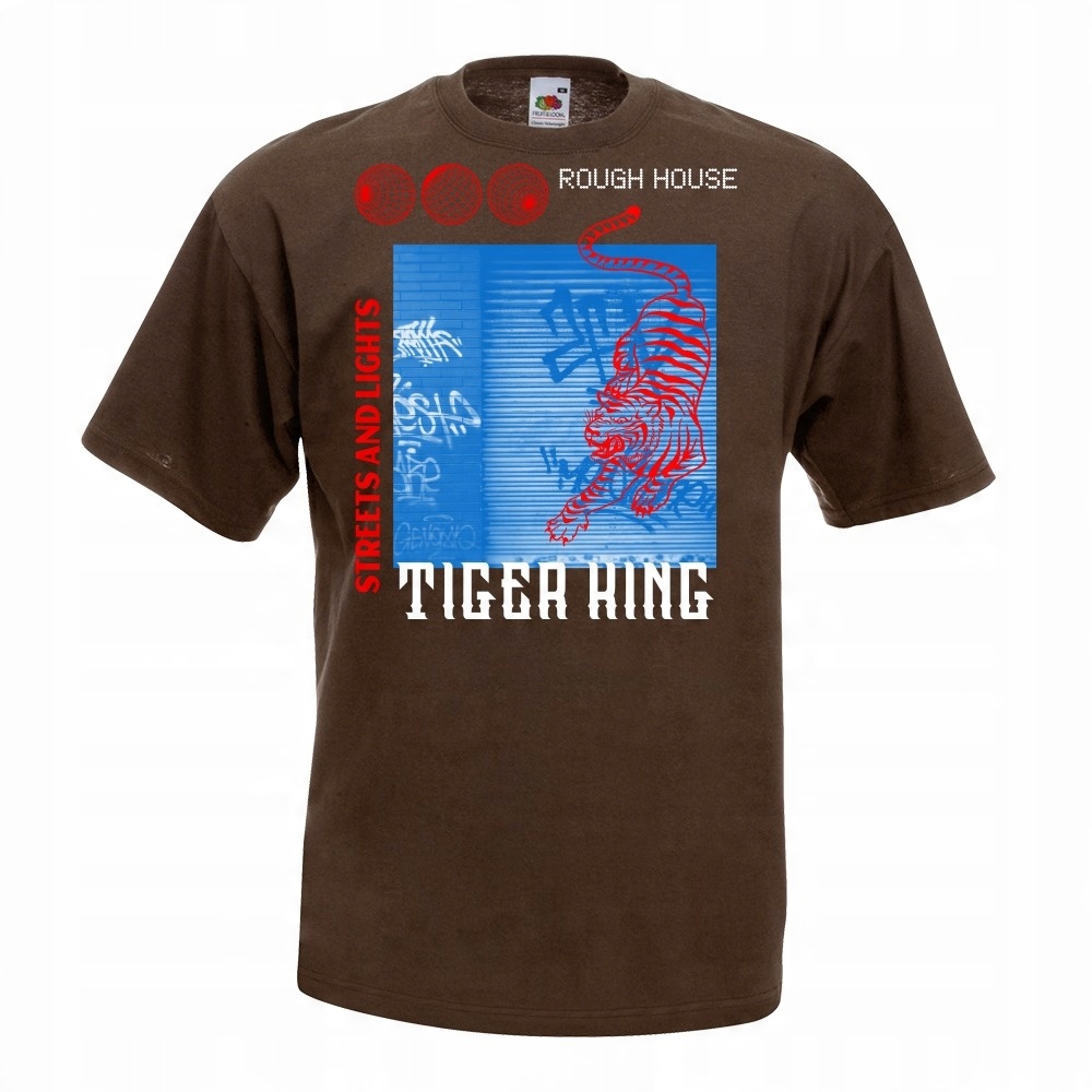 

Koszulka tiger king tygrys XXL brązowa