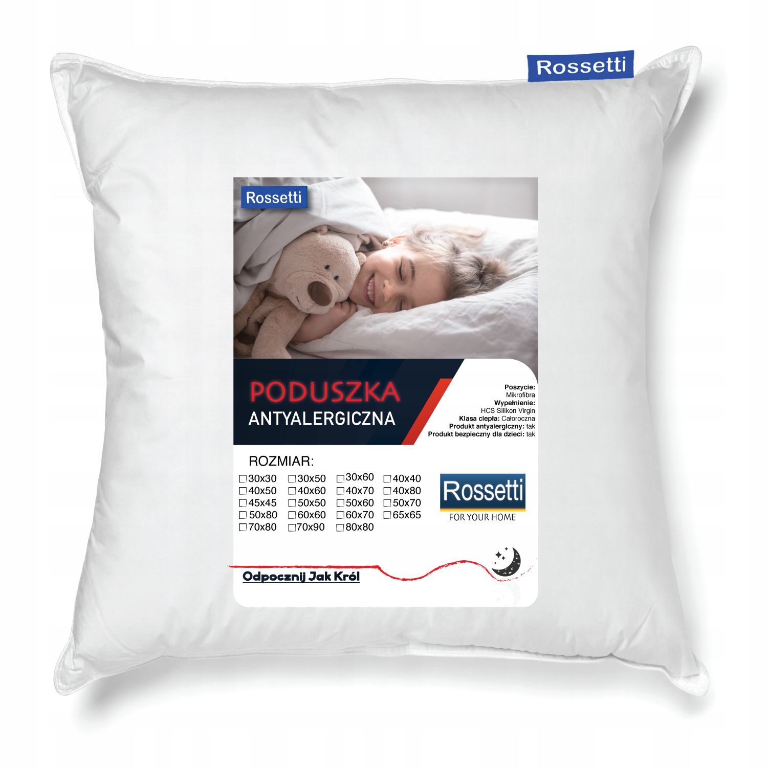 

Poduszka 70x80 Antyalergiczna Biała