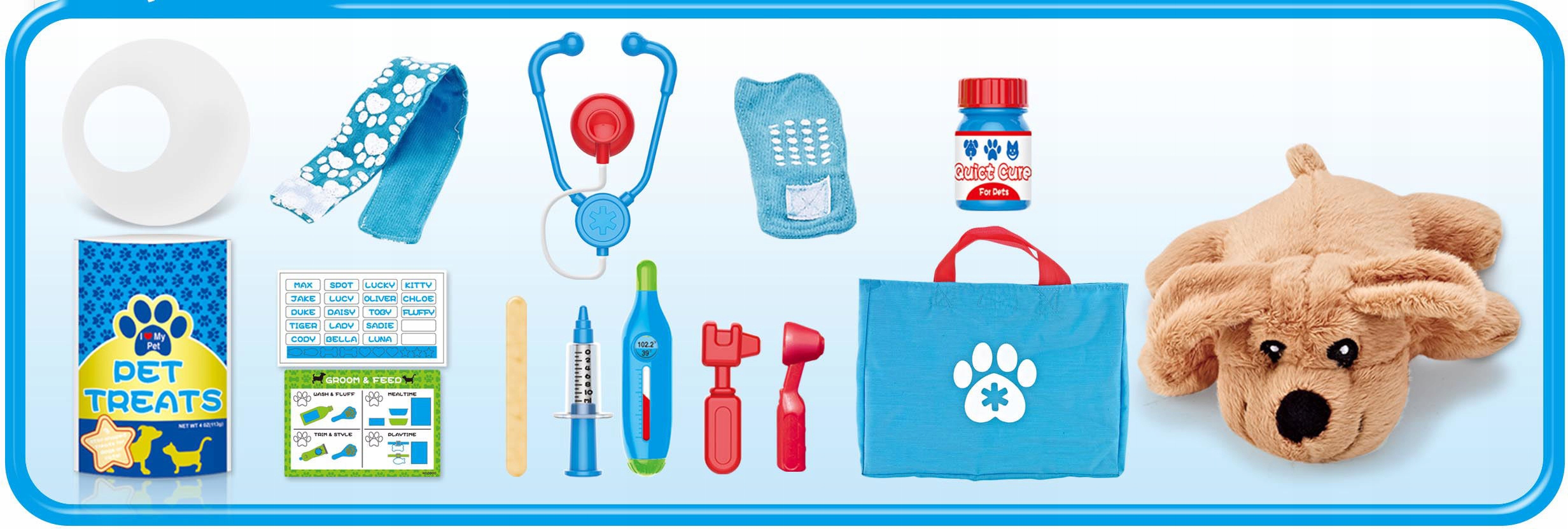 LEKARZ WETERYNARZ Zestaw Mały Doktor + pluszowy piesek ZABAWA W LEKARZA Rola lekarz