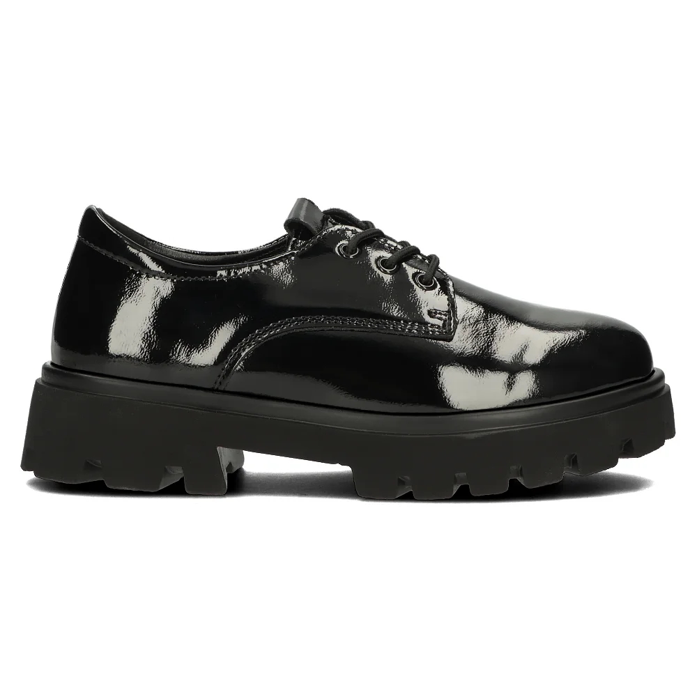 Skórzane na platformie półbuty creepersy Filippo Rozmiar 37